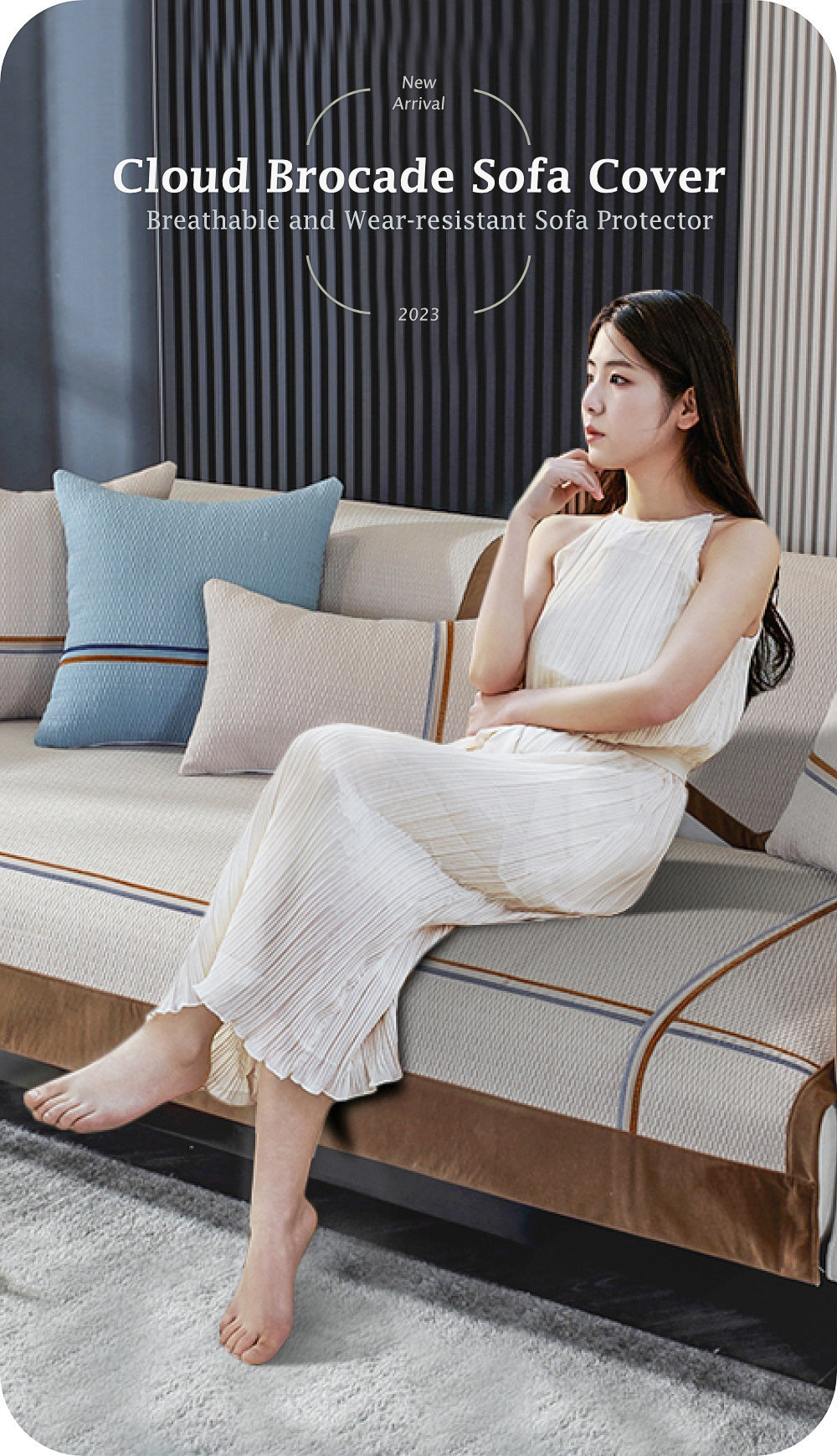 Cloud Brocade Sofa Cover-1